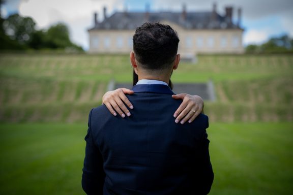 Détail du gâteau de mariage